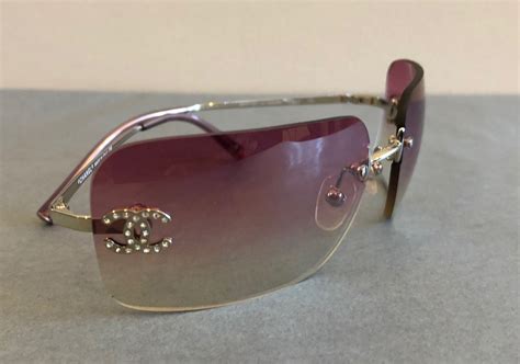 chanel sunglasses vintage rimless